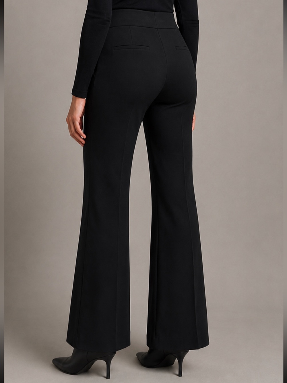 JAC by Jacqueline Conoir Black High Rise Flared Dress Pants Size 2